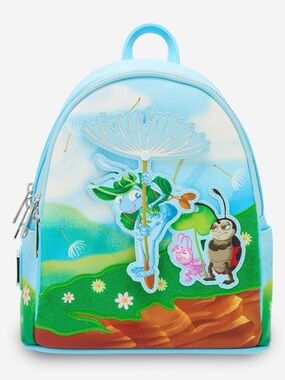 New Loungefly Disney Pixar A Bug's Life Flik Flying Mini Backpack